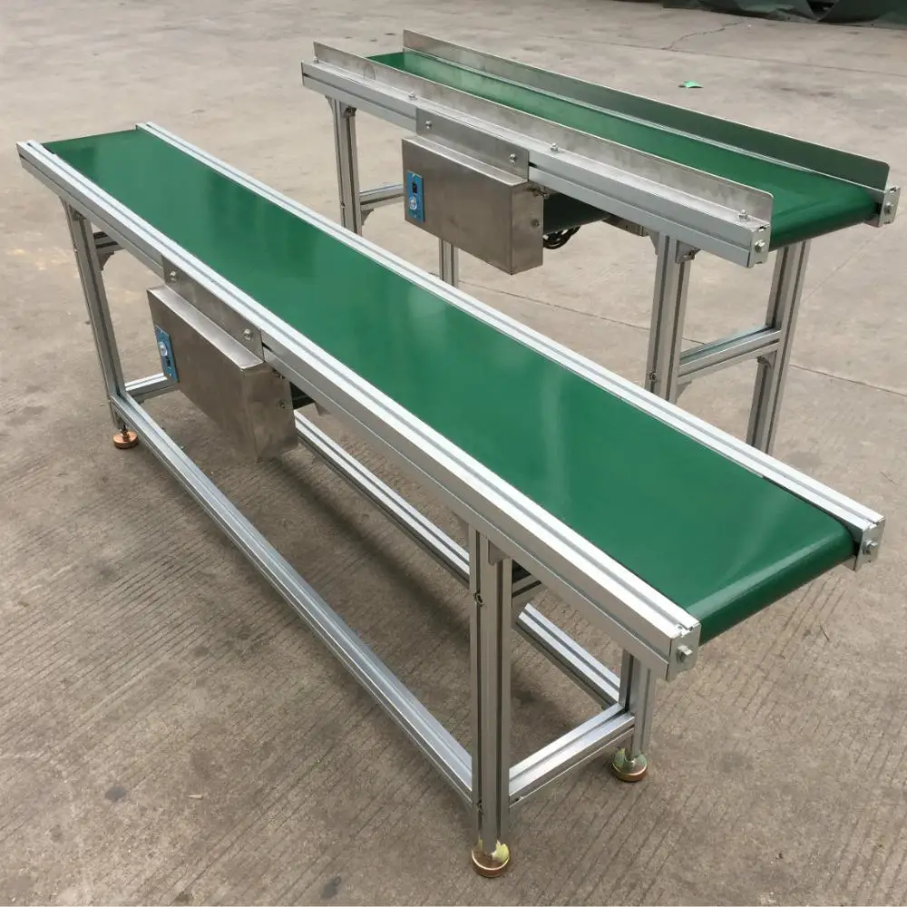 Customized Size Adjustable Height Rubber Small Belt Conveyor