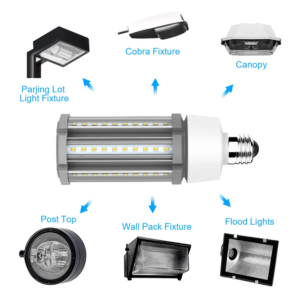 Energy Saving E27 Led Bulb 12w 4000K Led Corn Bulb Light IP64 Waterproof Rating for High Bay Led Retrofit Bulb