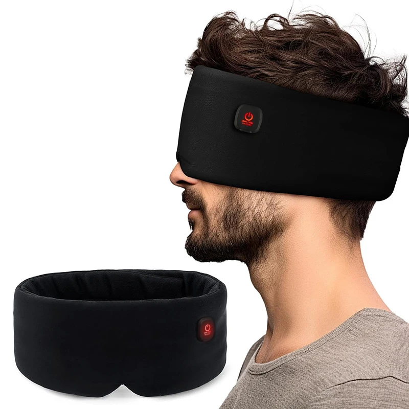 Cordless Heated Eye Mask,Moist Heat Eye Mask for Dry Eyes,Rechargeable Heated Eye Mask for Migraine, Tension Headache Relief