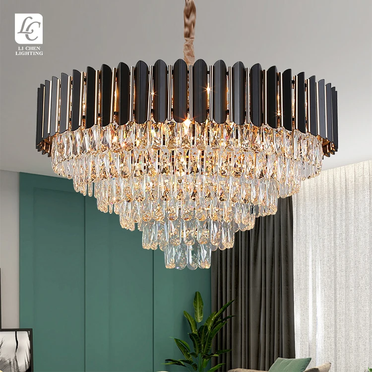 P0060 Modern Design Residential Living Room Bedroom Decoration Crystal Luxury Led Pendant Lamp   