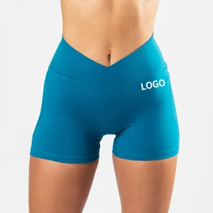 Fuyida 2026 High Waist Nylon Spandex Lightweight Breathable Four-Way Stretch Quick Dry Sports Shorts XL Athletic Biker Shorts