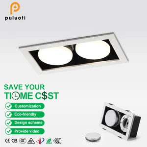 Modern LED Downlight Spotlight New 4000K 18W Indoor Embedded Aluminum Square Ceiling for Home Office Recessed Install Style
