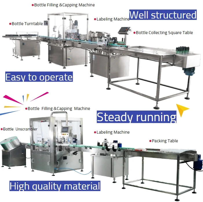 Fully Automatic 100-500ml PET Plastic Bottle Concentrated Flavor High Viscosity Liquid Filling and Capping Machine manufacture