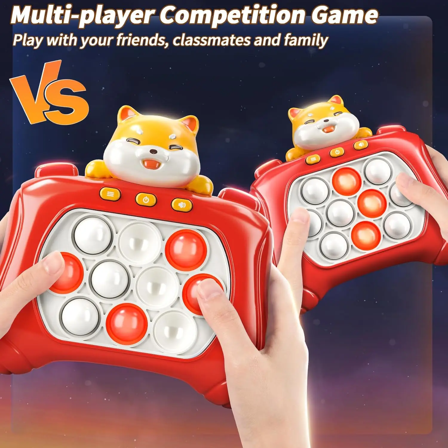 TEMI Handheld Game for Kids Quick Push Game Bubble Stress Pop Light up Game  Birthday Gifts for 56789 Year Old Girls Boys Teens