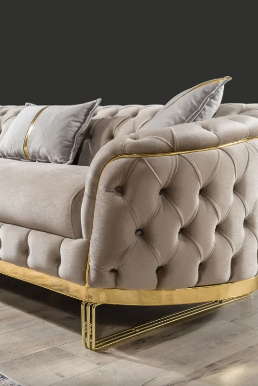 Shop Our 2023 Luxury Living Room Sofa - Velvet & Stainless Steel