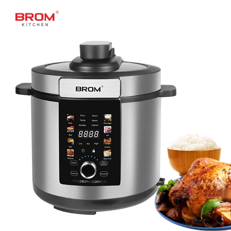6L Fashion Body Commercial Multicooker Electric Pressure Cooker Non Stick Coating Price Digital Smart Pressure Cooker