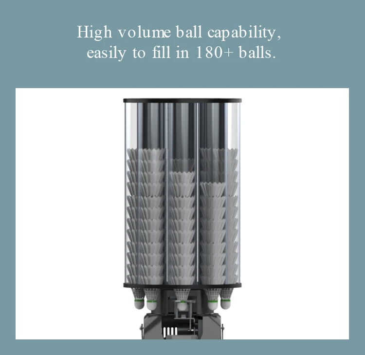 Auto Badminton Ball Machine Factory Direct China Pb-6001 Badminton Shuttlecock Feeder Machine With App Remote Control factory