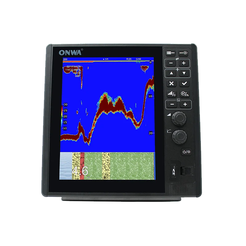 ONWA KFISH-12 High Power 12 Inch TFT Color Digital Fish Finder 1KW/2KW  50KHZ / 200KHZ Marine Supplies