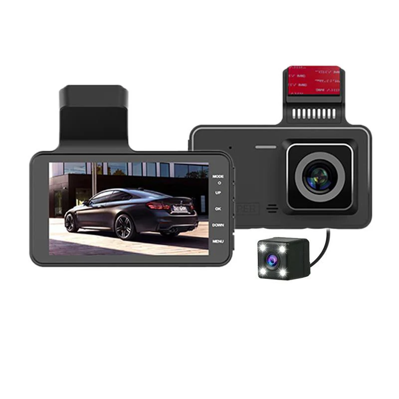 Updated 1080P Dash Cam Camera Recorder With Parking Monitor  4 Inch IPS Screen  Black Box Dual Lens Drive Recorder Car Camera