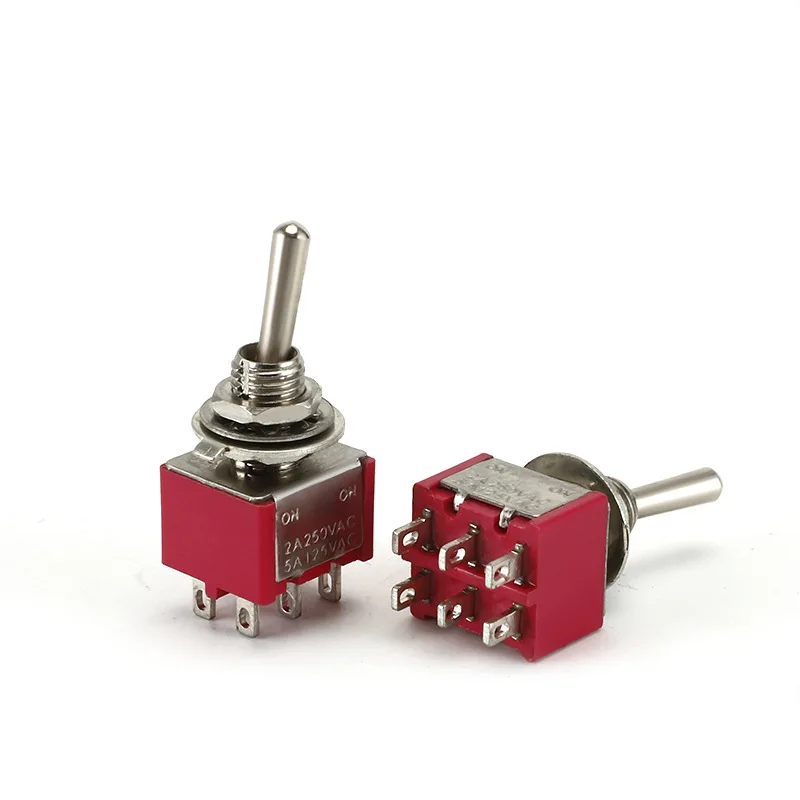 6MM Red Toggle Switch 6 Pin MTS-202 ON-ON Rocker Arm Switch| Alibaba.com