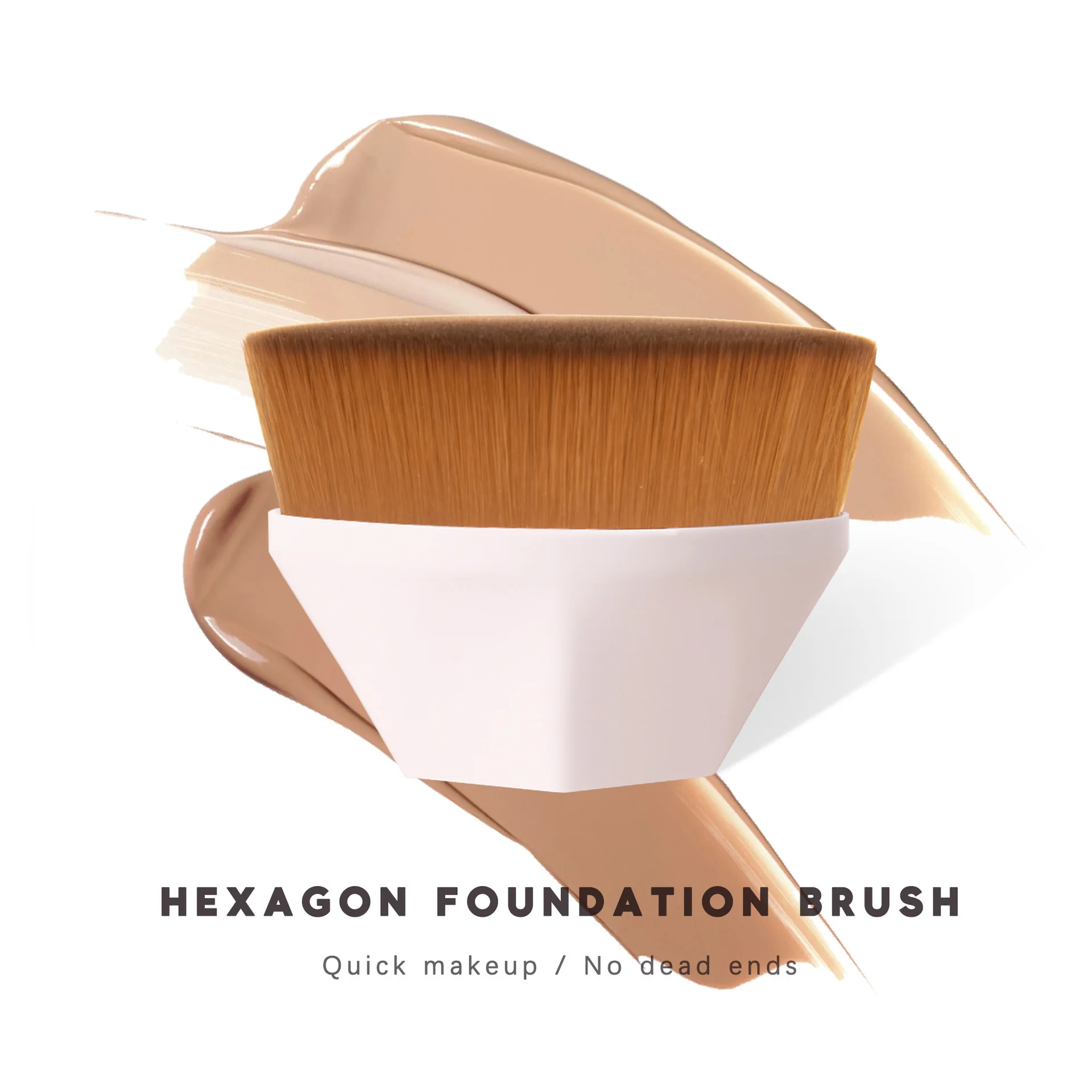 New Arrival Premium Quality Flat Top High Density Face Blush Liquid Powder Magic Face Makeup Brush Foundation Brush