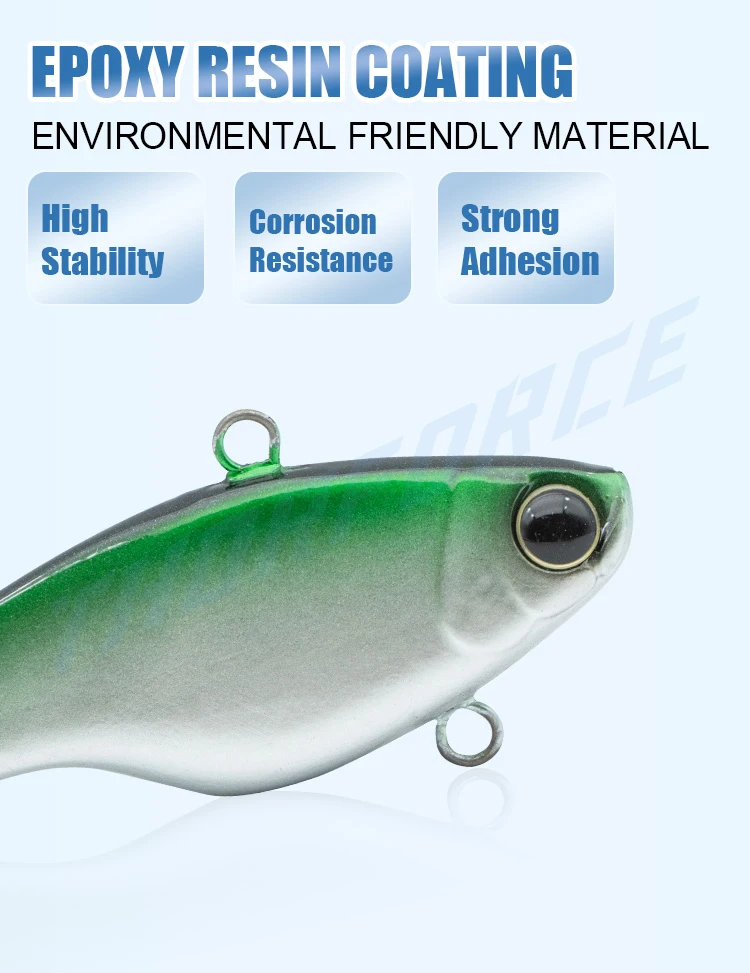 Custom Vibration Fish Bait Fishing Lure Vib Rattled Baits Oem Epoxy