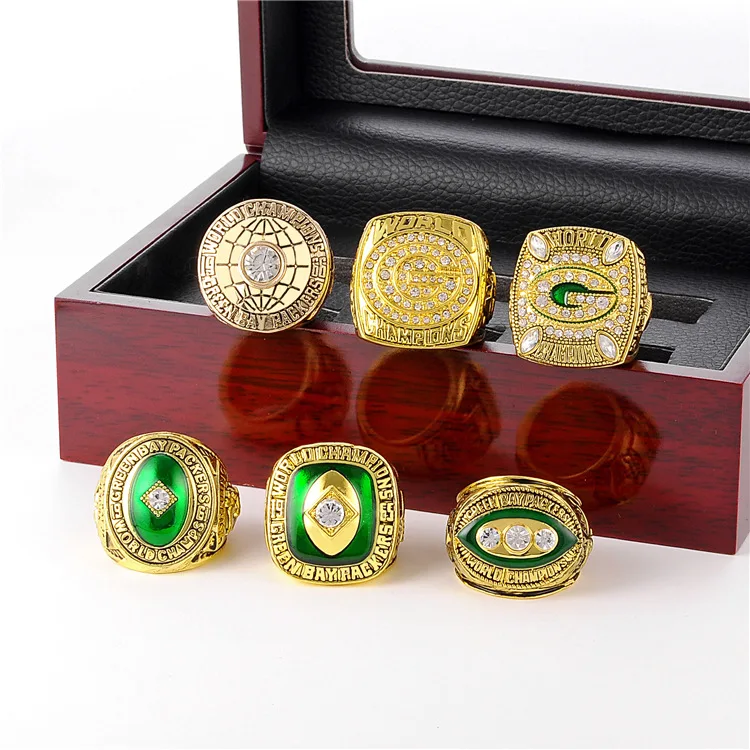 Wholesale Rugby Green Bay Packers RODGERS Champion Ring Men's Ring