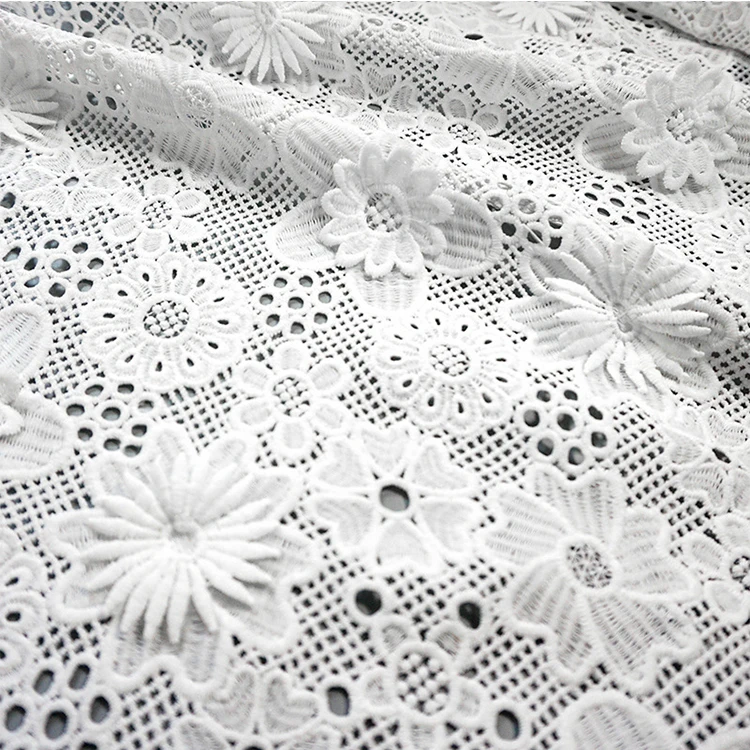 3d European American Lace Embroidered Fabric Laser Embroidered Fabric ...