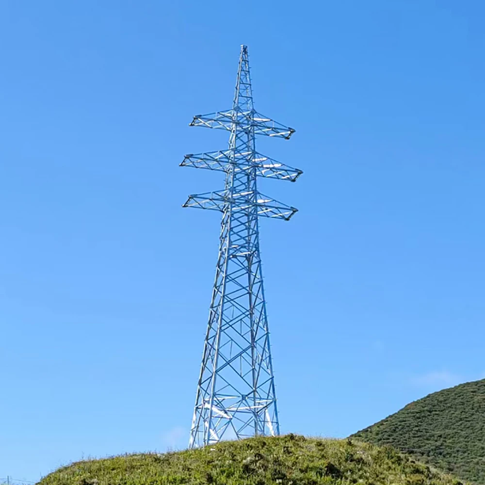تورنەی فولادی گۆشەیی بۆ ڕێزی کارەبایی بەرگری بەرزی ٢٠٠kV-٥٠٠kV، تورنەی خۆپاراستنی چوار لەگ، بۆ پشتیوانی ڕێزی کارەبایی سەرەوە و گالوانیزەکراوی گەرم