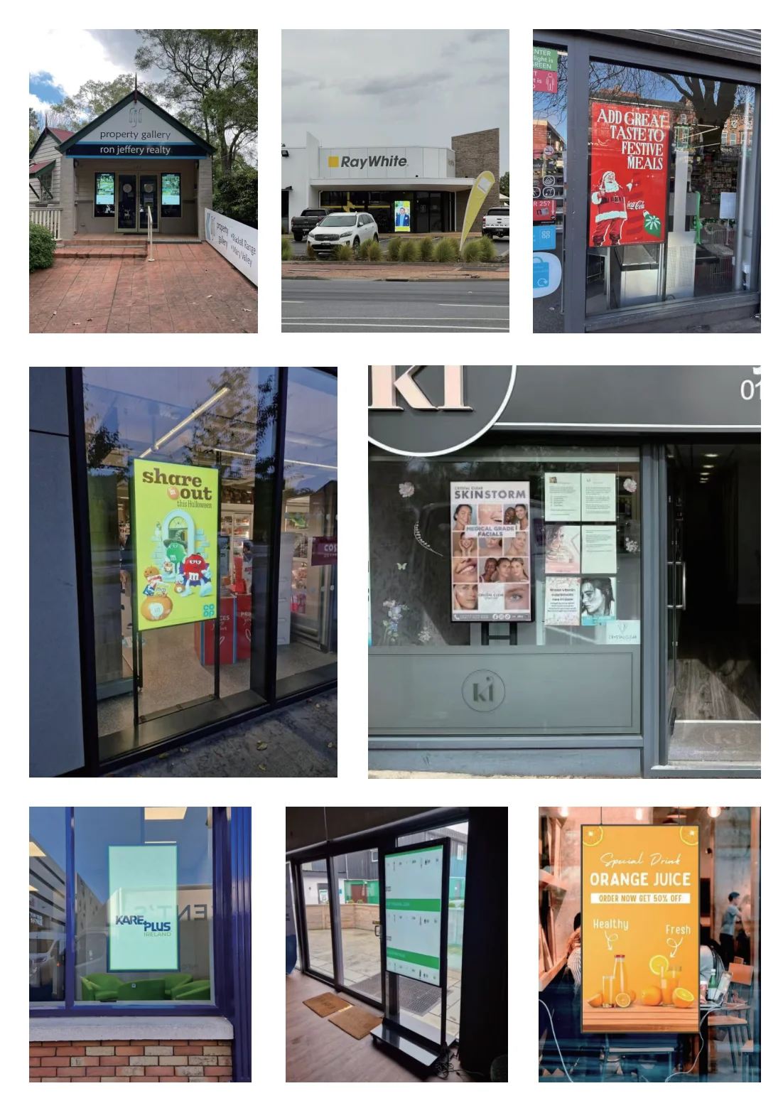 product 32 43 49 55 65  inch ultra thin  high brightness  lcd advertising display  700 4000 nits shop window display for shops-4