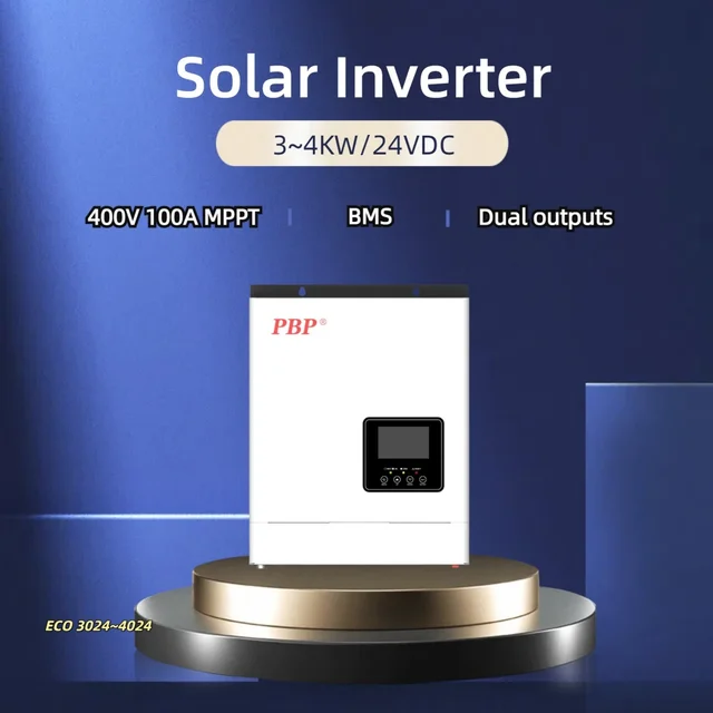 PBP High Frequency Solar Pure Sine Wave Power Inverters 3.6kw 4kw 5kw 6kw Dual DC24v AC220v Single Phase 6kw Solar Inverter