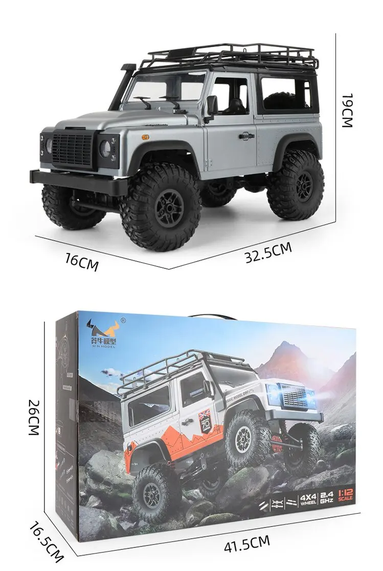 MN99S 2 RC Car - 1:12 Scale 4WD Remote Control Crawler
