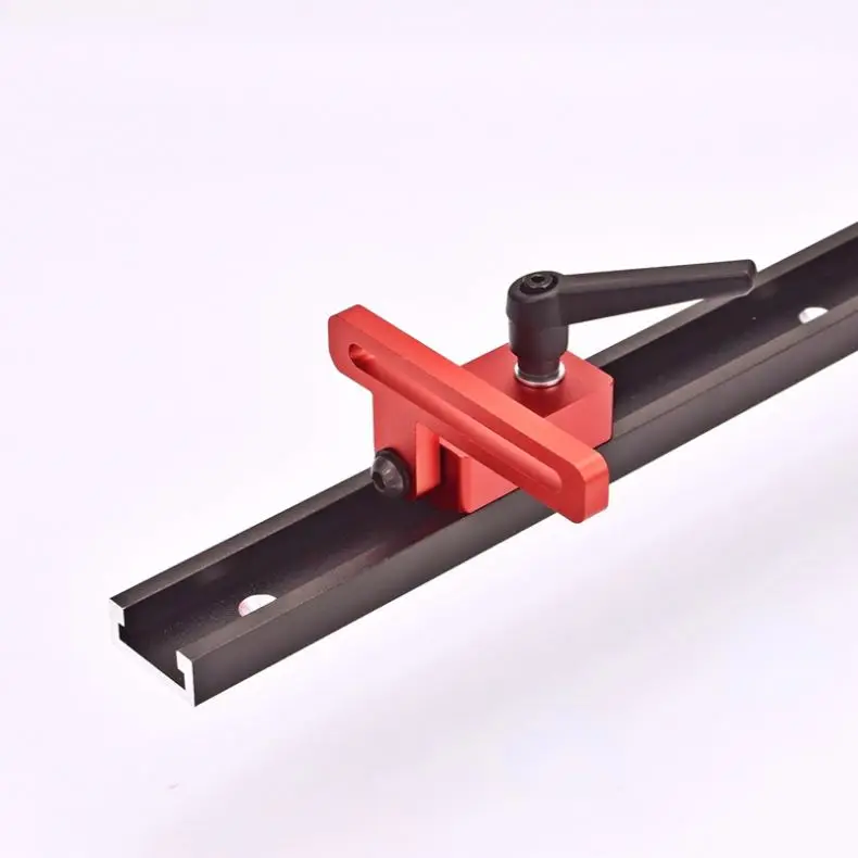 TEBAK W-106 30/45 Type Miter Track Stop -Miter Track Jig T Track Stop Block With Lock for Standard T-Track Woodworking Tools