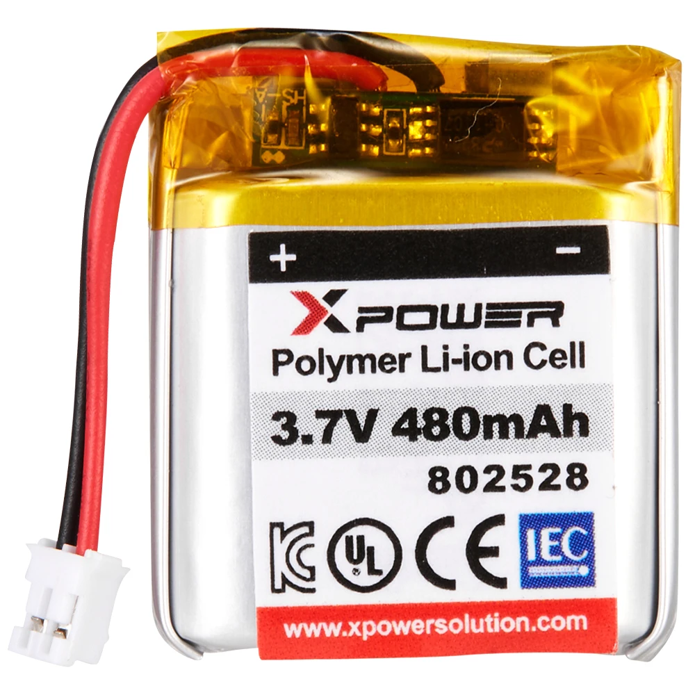 UL KC CE 802528 3.7V 480mah  Lithium Polymer Battery for Smart Wearable Device