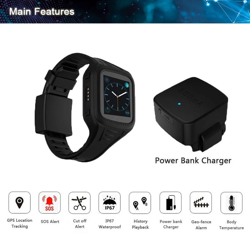 Gps Ankle Bracelet Monitor Prisoner Mentally Impaired Person Watch Geo