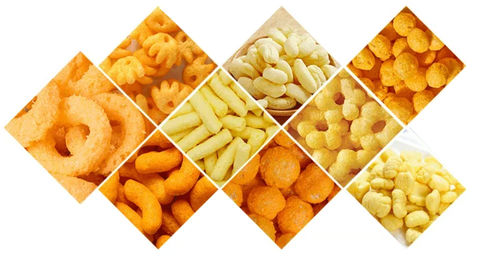 Stainless food grade automatic corn puffs snack food extruder puffed rice inflated snacks making machine