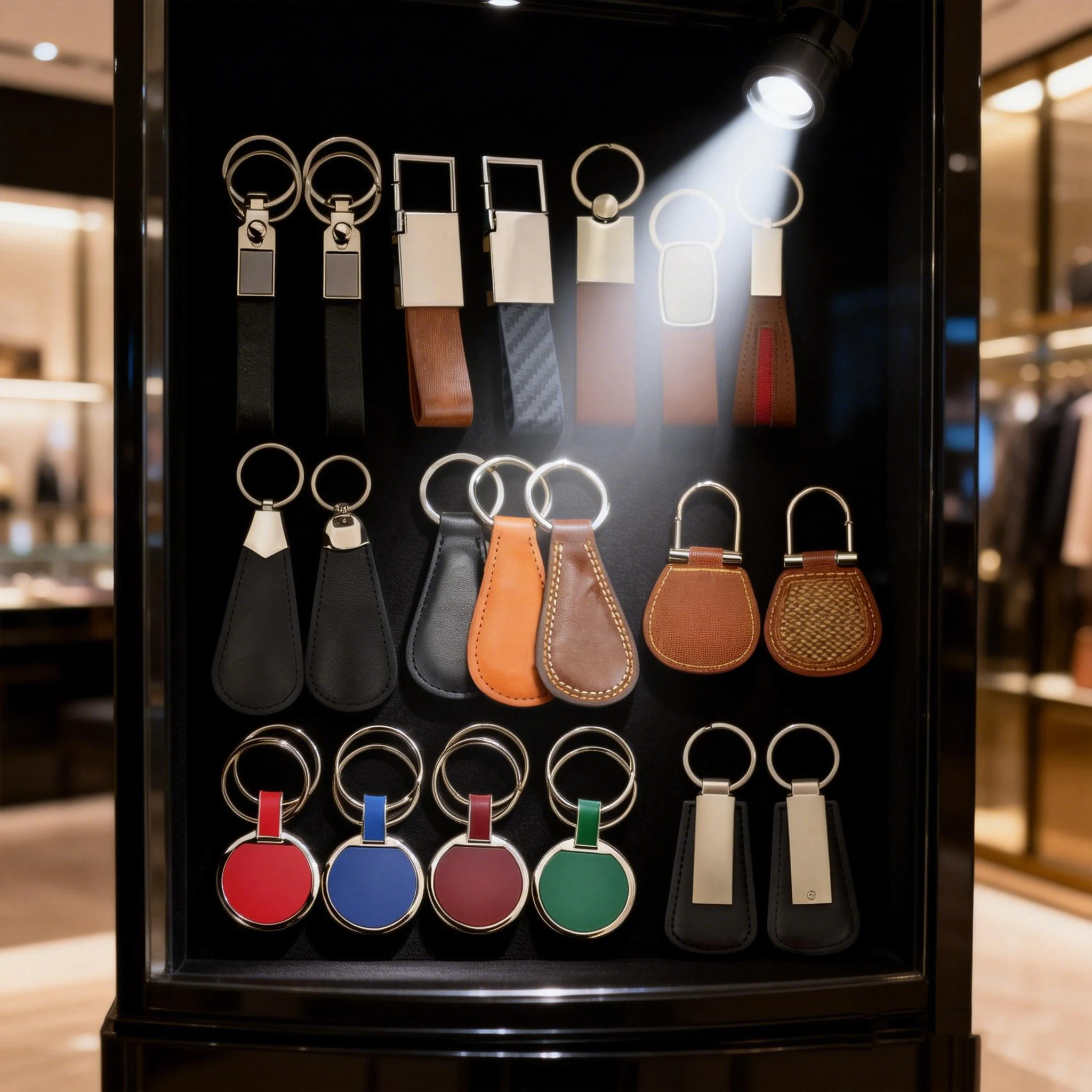 Luxury Genuine Leather Key Ring - Customizable & Durable