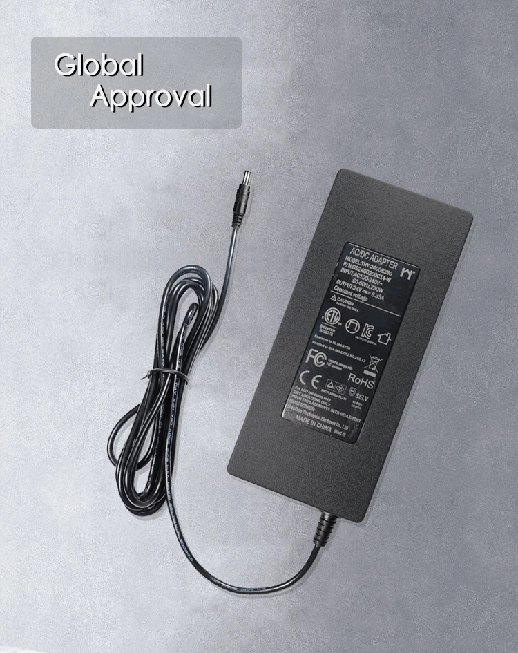 YHY 150W 300W AC DC CE ETL for ROHS TUV 12V Switching Desktop Power Adapter 3/4 Pin Din 12.5A-25A 100-240V Input Multi-Plug