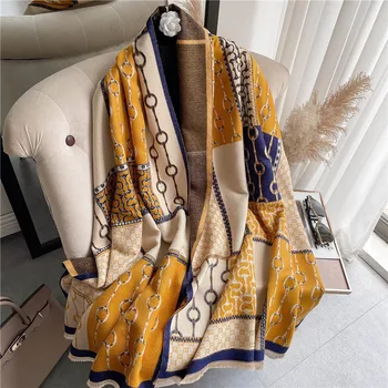 Winter Scarf Cashmere 2021 Pashmina Shawls Luxury Brand Warm Large Soft Blanket Wholesale Wool Scarves