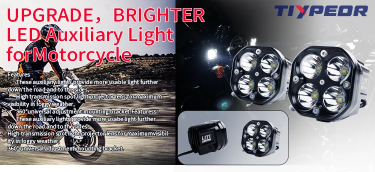 product tiypeor motorcycle auto auxiliary led work light spot driving lamp suv tractors motorcycle off road vehicle truck accessories-2
