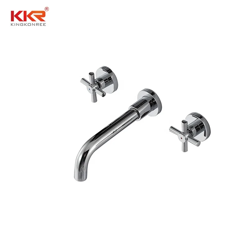 KKR 3 отверстия настенное крепление смесители кран латунный настенный скрытые ванные аксессуары изделия в ванную комнату смеситель для хрома