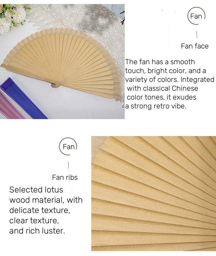 Customized Personalized Engraved Wooden Hand Fan Eco-Friendly Folding Fan for Weddings and Gifts