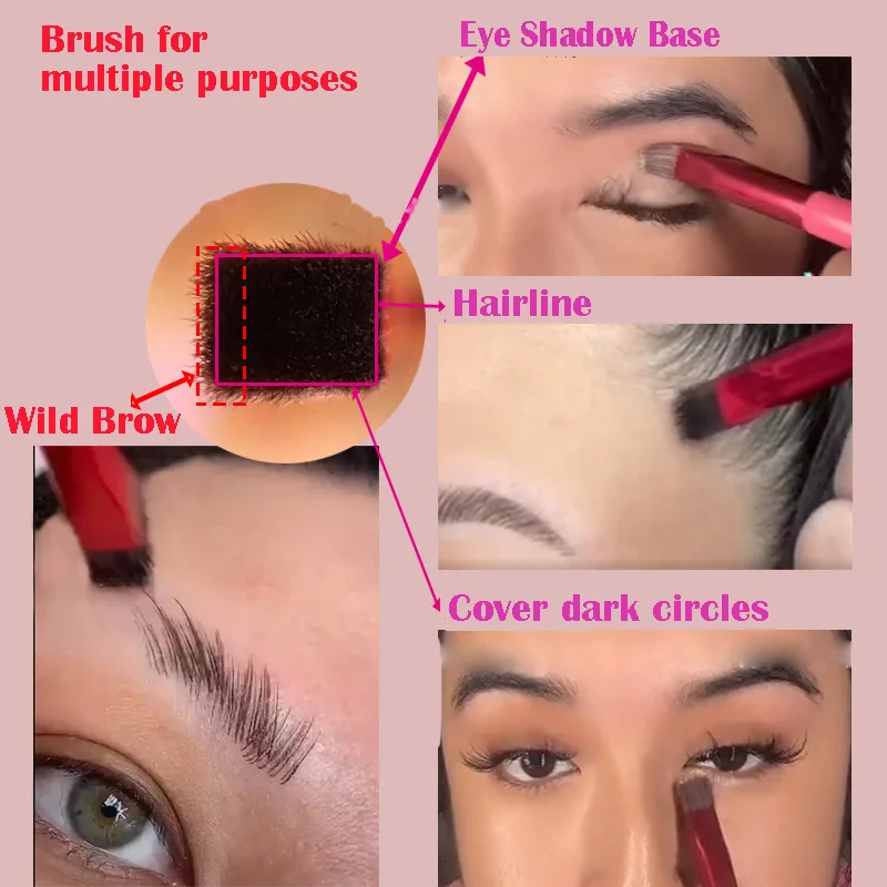 FEIYAN Multifunctional Magic Thick Rectangle Eyebrow Brush Eye Brow Drawing Alori Concealer Angled Square Wild Eyebrow Brush