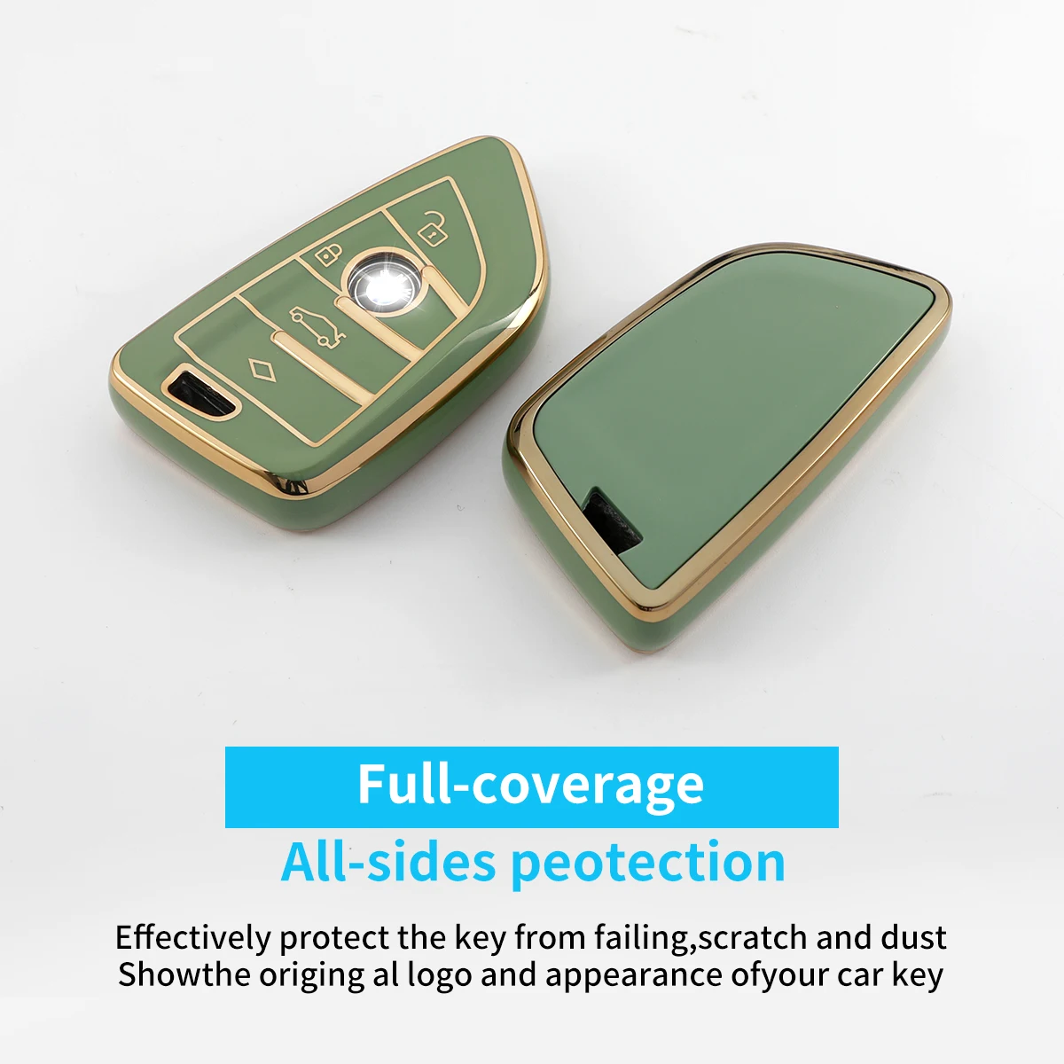 Factory direct Wholesale TPU Golden line  Solft Car Key Cover for BMW X1 X3 X5 X6 X7  5 6 7 Series
