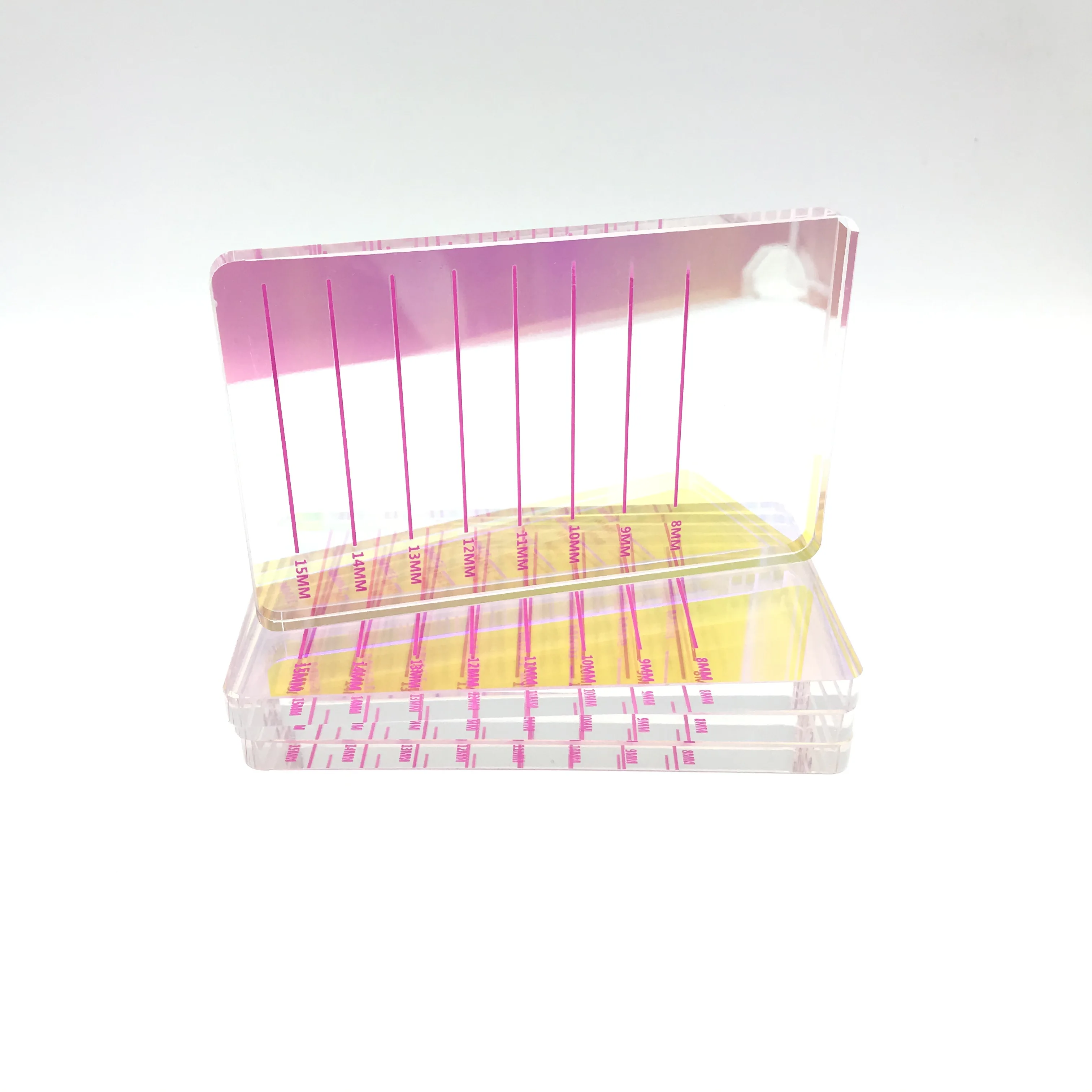 Оптовая продажа, фирменная торговая марка, акриловые лазерные ресницы, одиночный держатель для ресниц, цветной держатель для ресниц