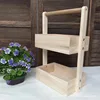 Double-layer storage box, 27*18*44 cm, original color.