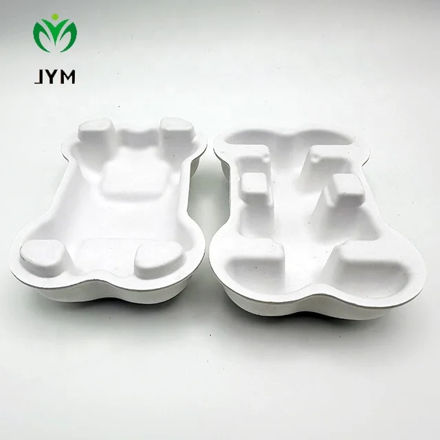 Dog Bone Shape Molded Pulp Box Wholesale China Customized Bagasse White Colors Food Candy Box Corrugated Board 24 Accept CN;GUA