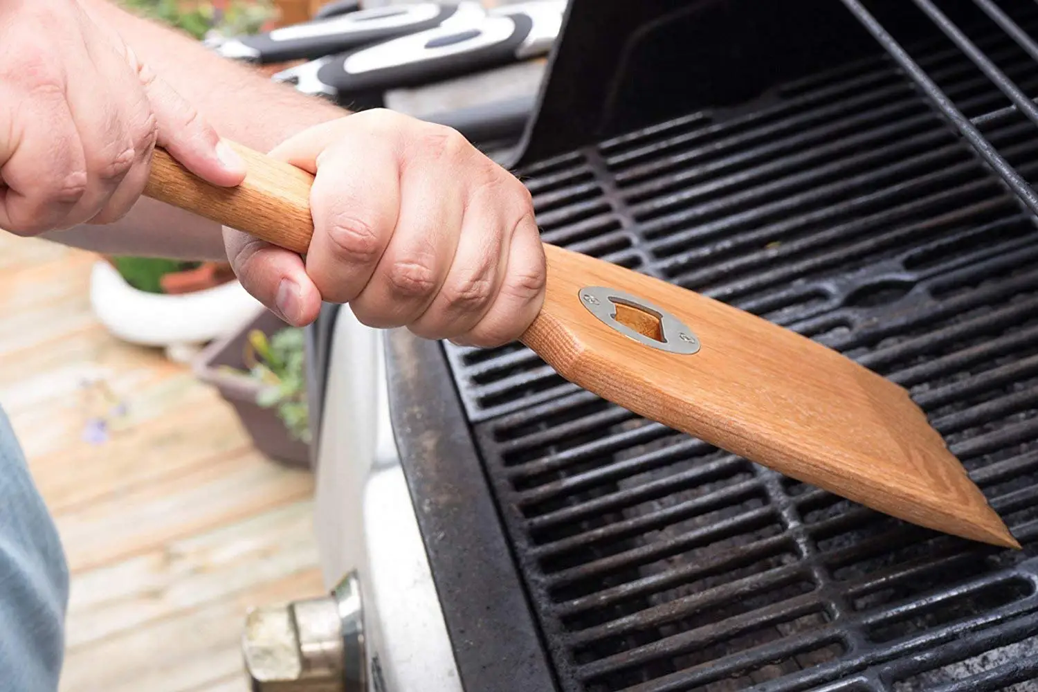 Natural Wood Bbq Grill Cleaner Scraper Wood Scraper Bbq Scraper Buy