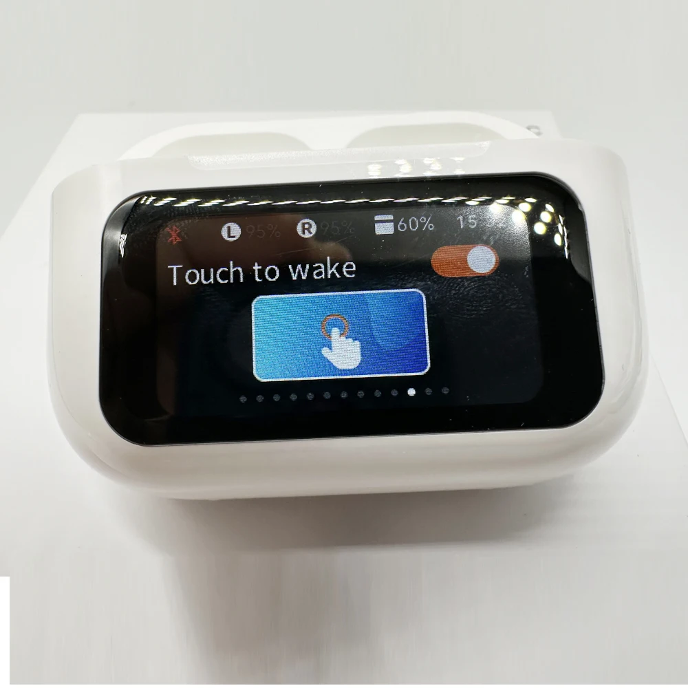 ワイヤレスイヤホンA9Pro タッチパネル付き　ANC ノイズキャンセリング 2025年新型モデル・液晶付きワイヤレスイヤホン・多機能タッチスクリーン・ANC対応ブルートゥース イヤホン ノイズキャンセリング  Bluetooth5.4 自動ペアリング 外音取り込み マイク付き ENC通話 日本語システム対応 | GEVOK 店