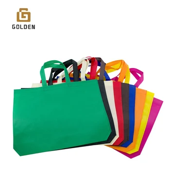 Jewellers Fashion Shopping Folding Loop Handle 60gsm Tote Colorful Pp Shopping Non Woven Bags Without Lamination