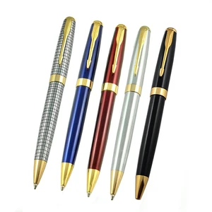 Factory Wholesales Classic Brand Popular Customized Logo Advertising Promotional High Quality Black Metal Ballpoint Pen