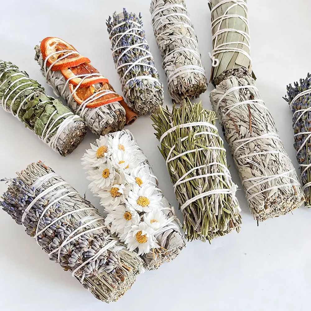 White Sage Bundles Dried Herbs Flower For Smudging Natural Sage Floral ...