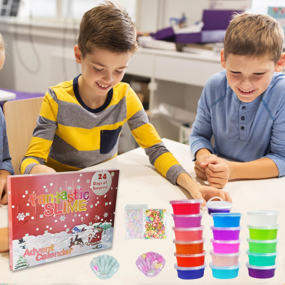 DIY Slime Kit Advent Calendar with Eco-Friendly Packaging OEM
