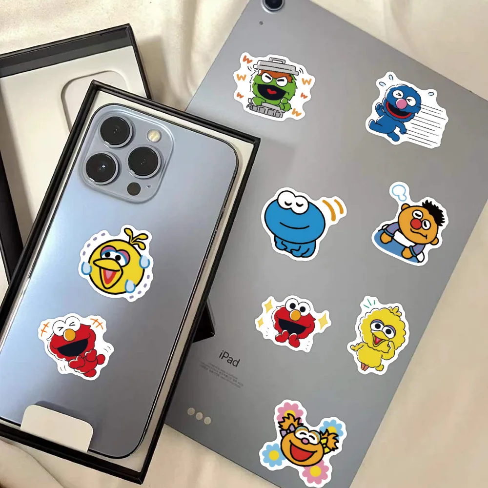 ZY1714C 60pcs Waterproof for Sesame Street Teen Decal Cartoon Decorative Laptop Skateboard Cellphone Luggage Guitar Stickers
