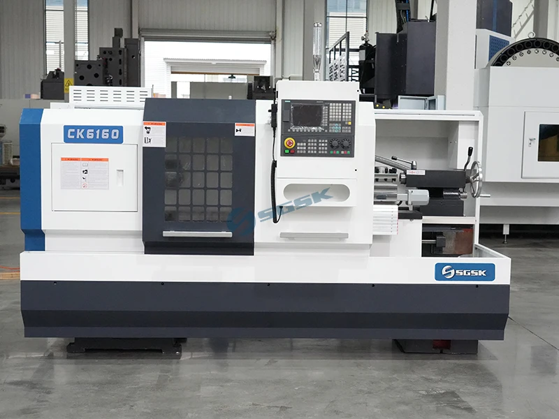 Fanuc Control System Cnc Lathe 360mm Bed Cheap Cnc Flat Bed Lathe CK6160 Cheap Cnc Lathe for Metal Machining