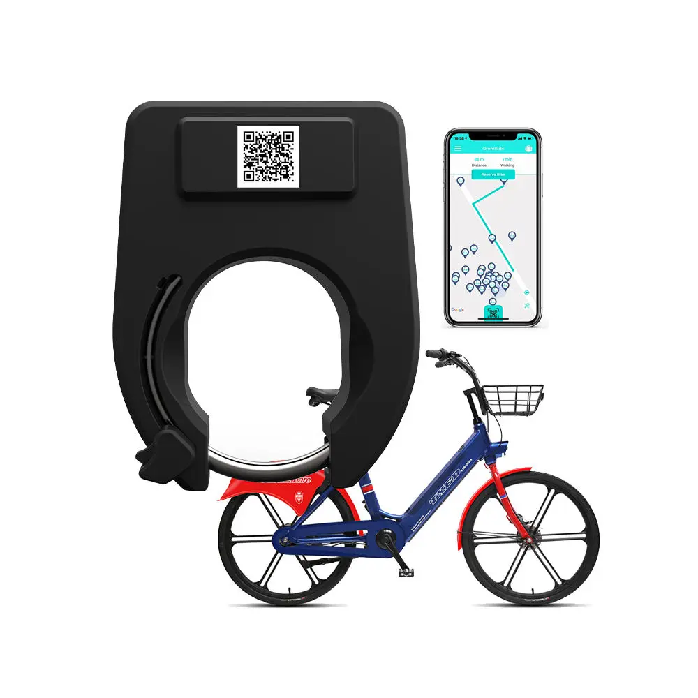 Custom Smart Qr Code BLE GPS GPRS Sharing Bicycle E Bike Rental System Mobile APP Control Smart Lock With Alarm