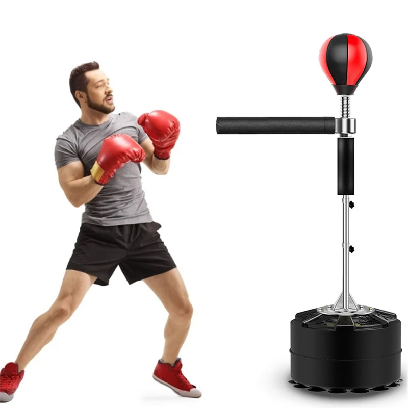 Pelota de boxeo de entrenamiento, saco de boxeo con soporte pesado,  respuesta rápida, duradero y ajustable