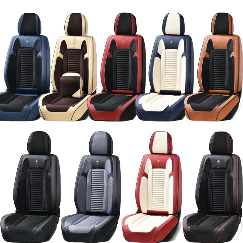 Universal Car Seat Cushion Headrest Covers Front Seat Back Cushion Car