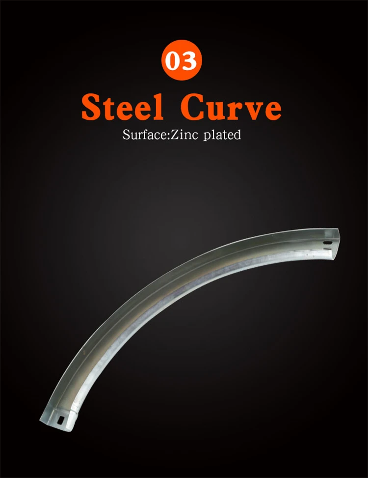 Side Sliding Curved Garage Door Rail Guide Horizontal Vertical