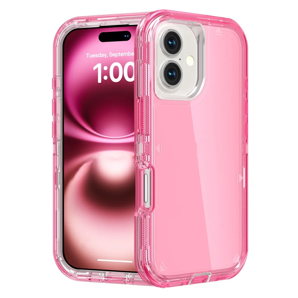 Funda transparente para iPhone16 plus Transparente y a prueba de golpes Soporte de personalización Laudtec